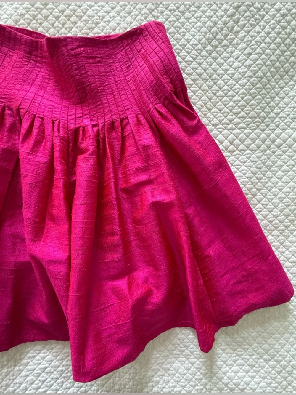 Gretchen Scott Silk Fit & Flare Skirt Pink S